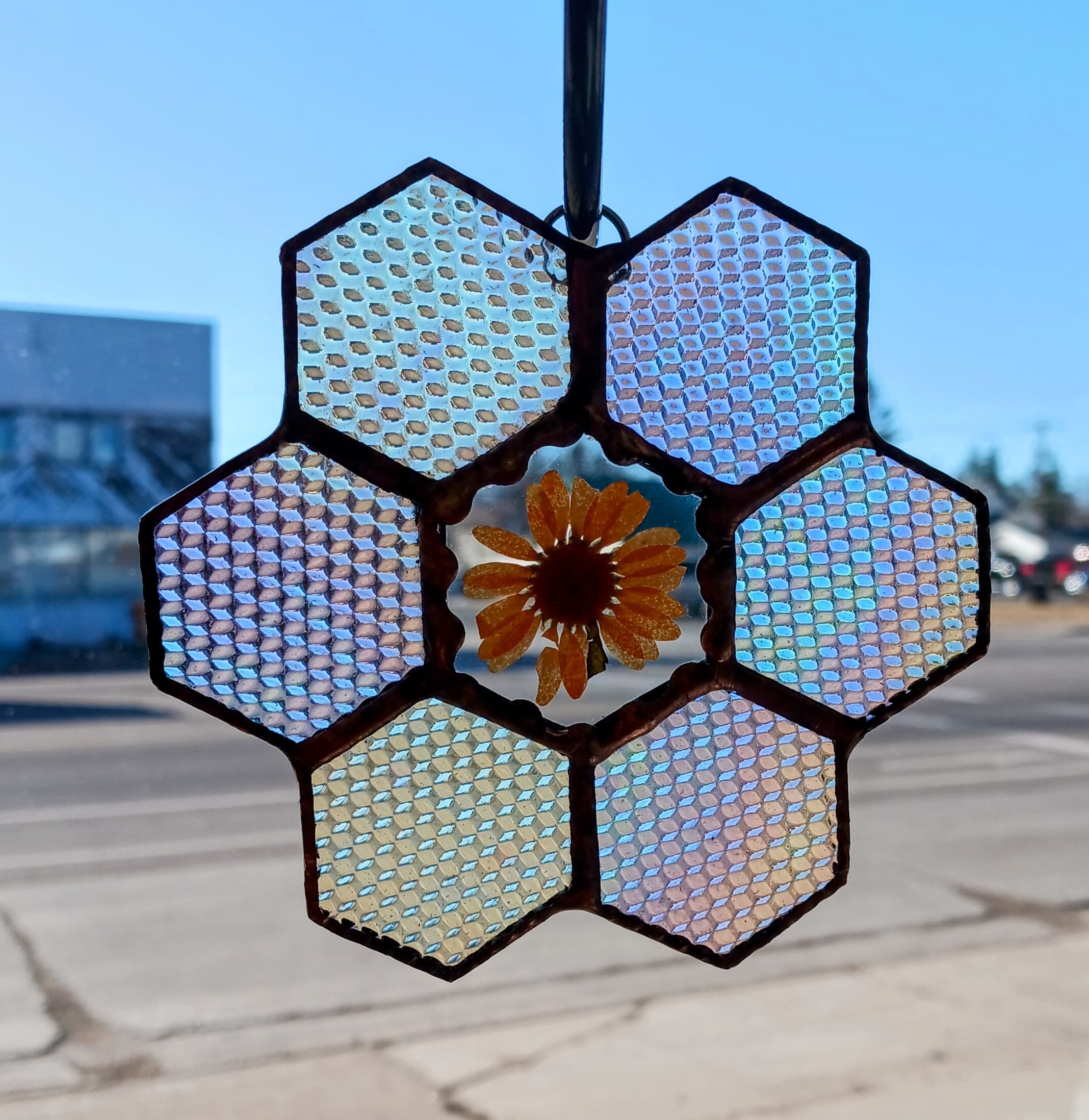 Copper Foil + Pressed Flowers